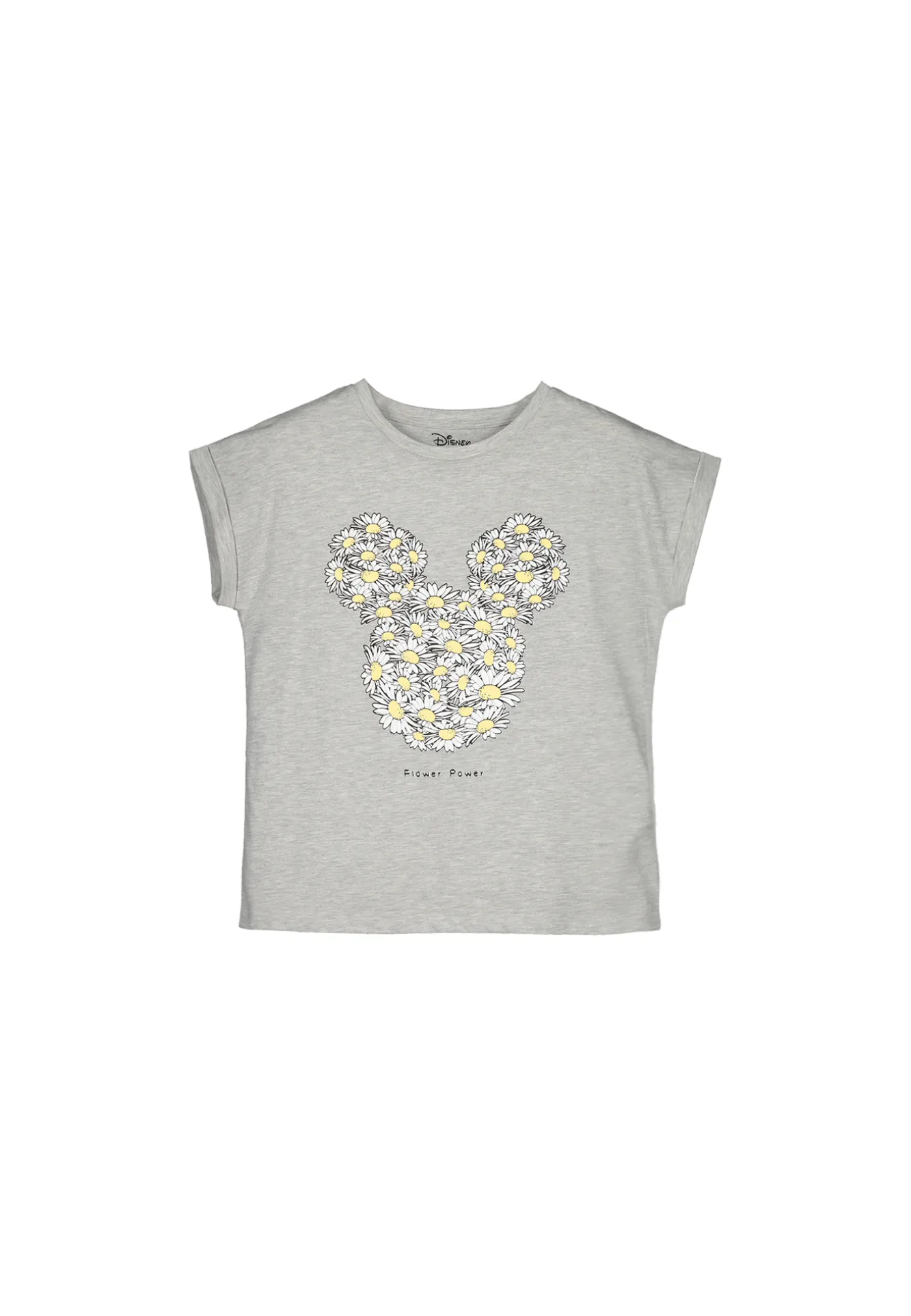* Camiseta Mickey Margaritas Gris Medio Clearance
