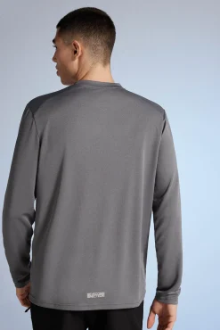 * Camiseta Oudoor Manga Larga Gris Oscuro Discount