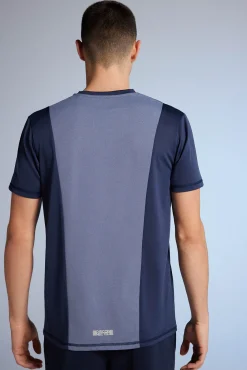 * Camiseta Outdoor Cortes Azul Oscuro Clearance