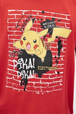 Inside Camiseta Pokemon Estampado Rojo