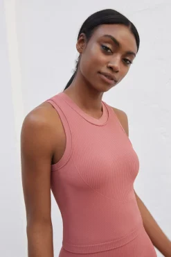 Dash and Stars Camiseta Seamless Sin Mangas Rosa Clearance