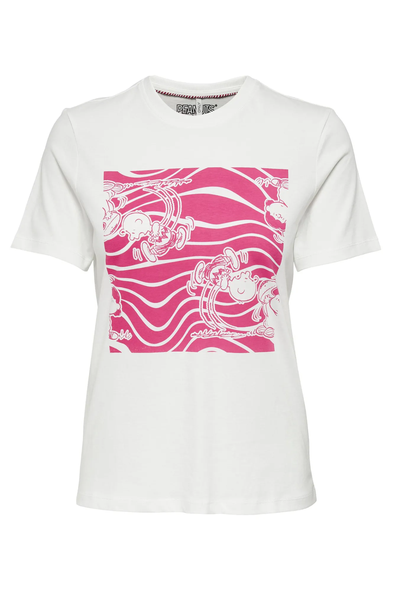 Only Camiseta Snoopy Algodon Dibujo Blanco Outlet