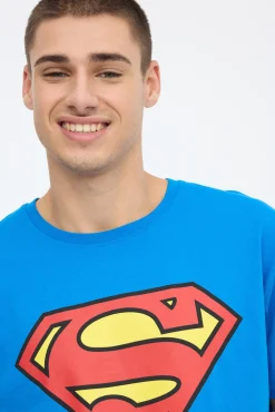 Inside Camiseta Superman Dc Comics Estampado Azul Sale