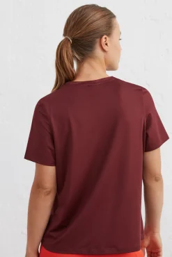 Dash and Stars Camiseta Tecnica Transpirable Granate Estampado Online