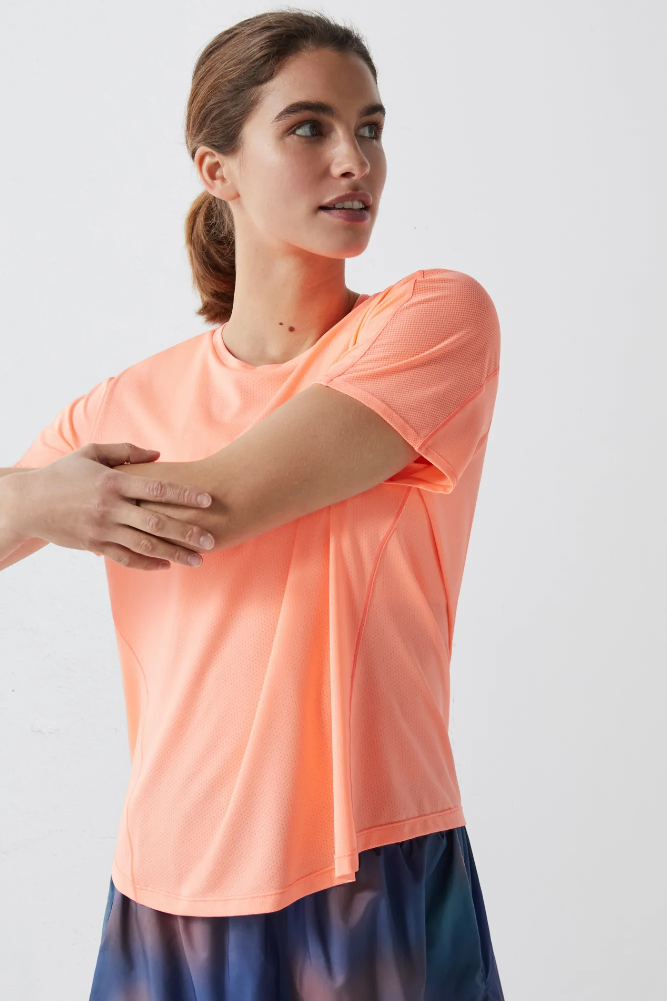 Dash and Stars Camiseta Tecnica Transpirable Naranja Rojo