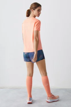 Dash and Stars Camiseta Tecnica Transpirable Naranja Rojo