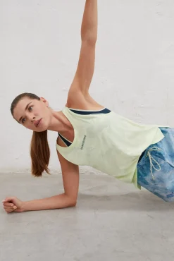 Dash and Stars Camiseta Tirantes Halter Verde Estampado Sale