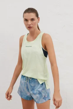 Dash and Stars Camiseta Tirantes Halter Verde Estampado Sale
