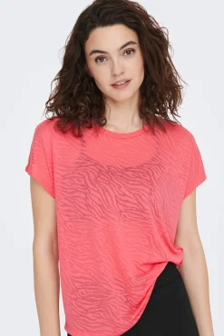 Only Play Camiseta Ultraligera Cuello Redondo Fucsia Online