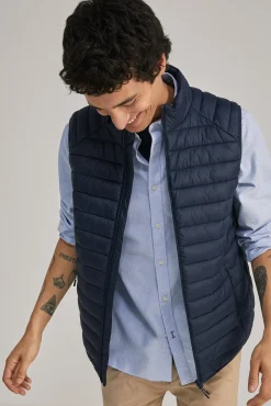 * Chaleco Acolchado Azul Oscuro Discount