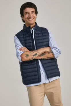 * Chaleco Acolchado Azul Oscuro Discount