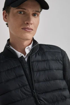 * Chaleco Acolchado Cuello Bomber Negro Clearance