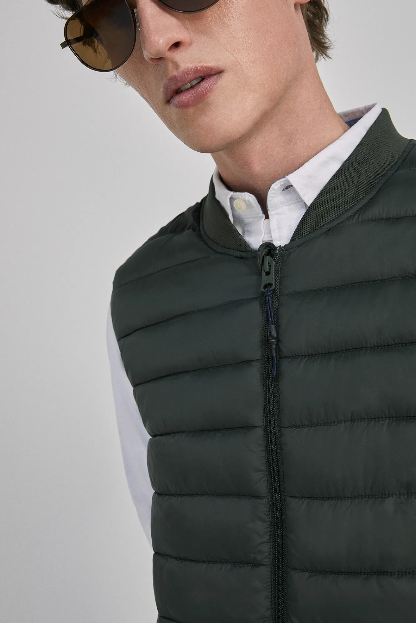 * Chaleco Acolchado Cuello Bomber Botella Discount
