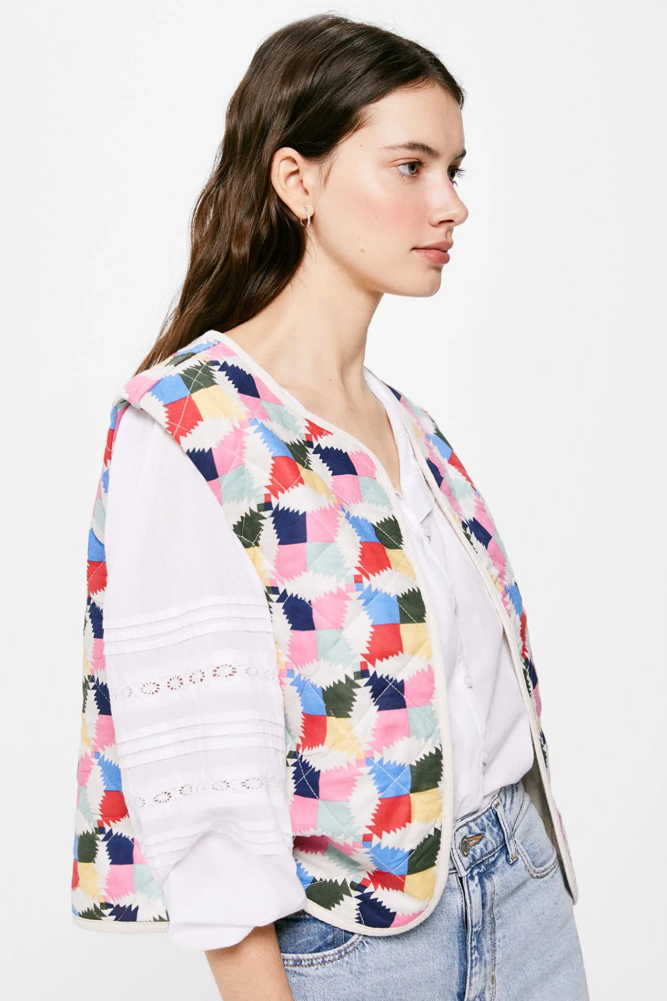 * Chaleco Acolchado Multicolor Rosa Sale