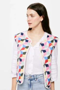 * Chaleco Acolchado Multicolor Rosa Sale