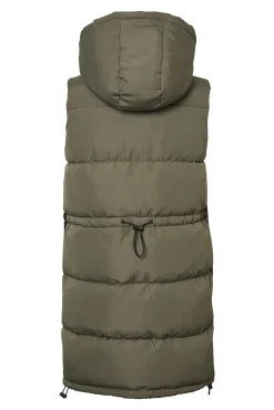 Noisy May Chaleco Largo Acolchado Verde New