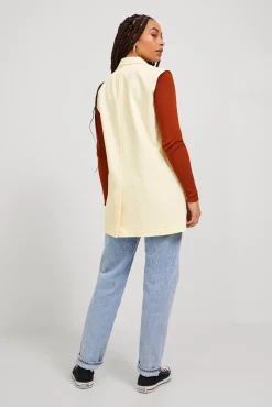 Jack & Jones Chaleco Largo Tejido Tayloring Marron New