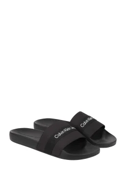Calvin Klein Chancla Ck Jeans De Hombre Negro Hot