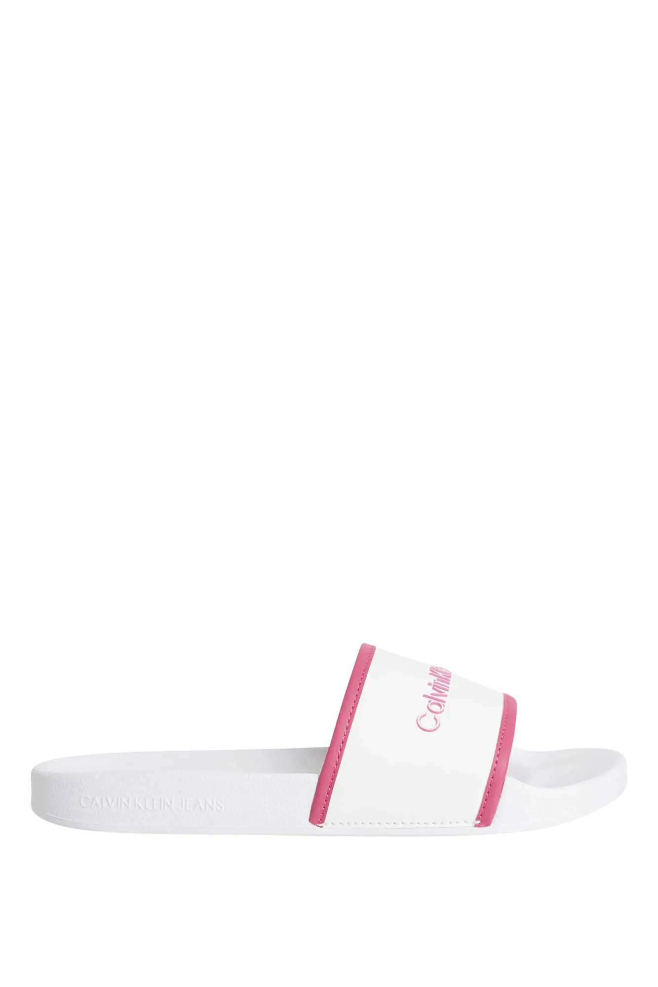 Calvin Klein Chancla Ck Jeans De Mujer Blanco New
