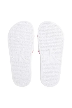 Calvin Klein Chancla Ck Jeans De Mujer Blanco New