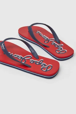 Pepe Jeans Chanclas Playa Bay Beach Logo Rojo Best
