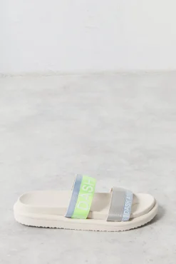 Dash and Stars Chanclas Tiras Logo Azul/ Lima Verde Hot