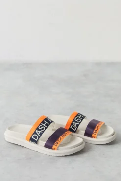 Dash and Stars Chanclas Tiras Logo Naranja Blanco Outlet