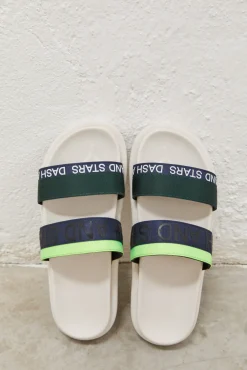 Dash and Stars Chanclas Tiras Multicolor Verde Estampado Best