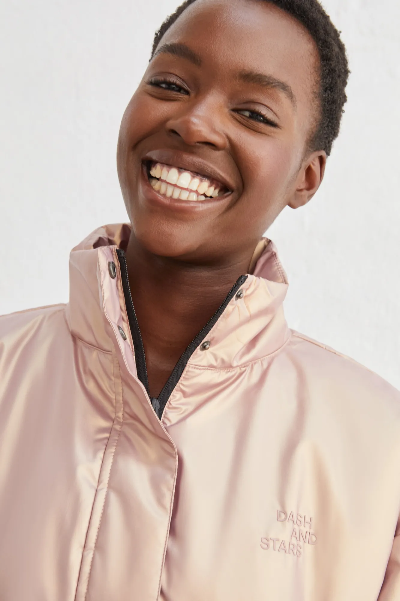 Dash and Stars Chaqueta Cortavientos Impermeable Rosa Discount