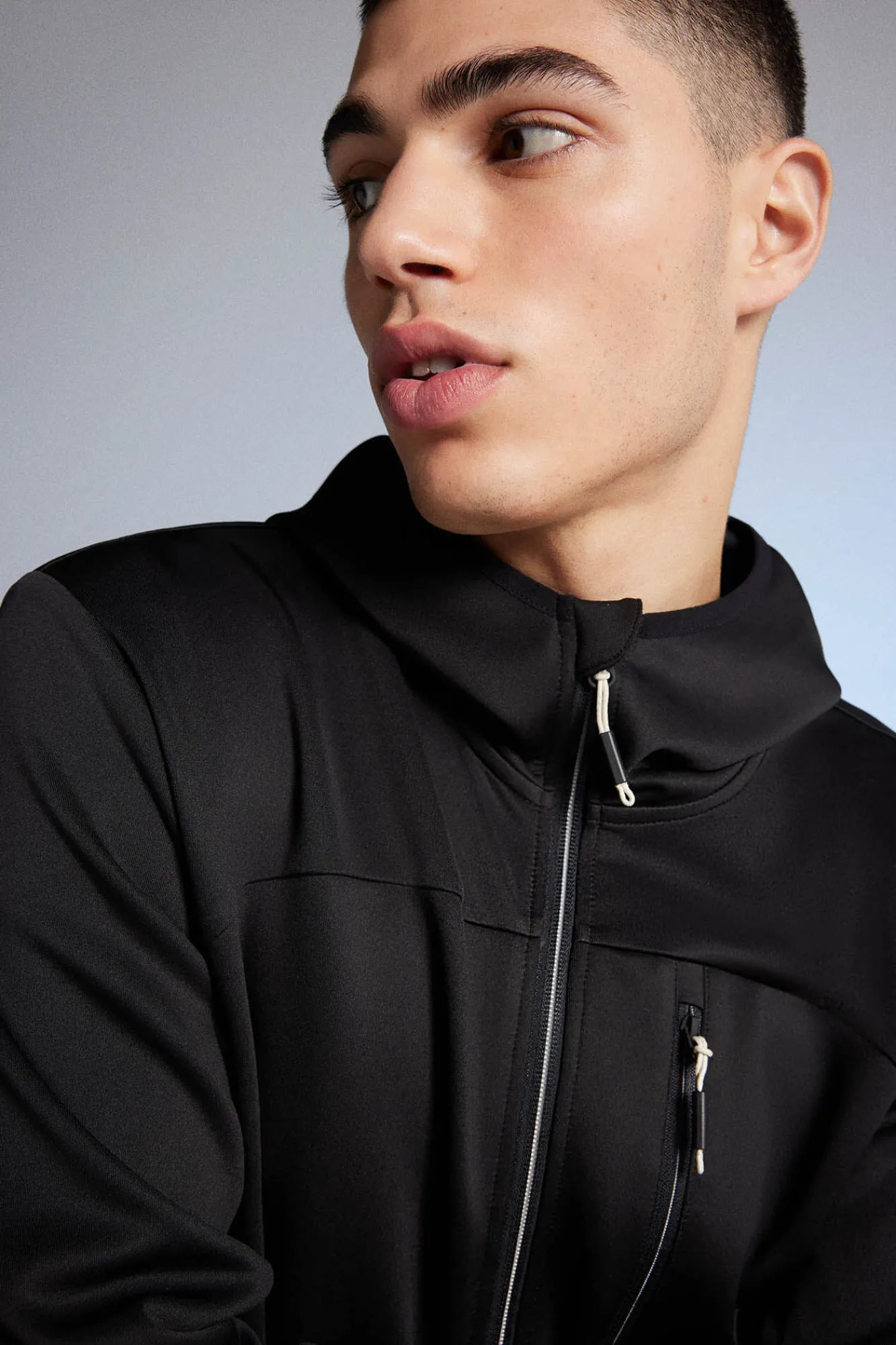 * Chaqueta Tejido Doble Gris Oscuro Best