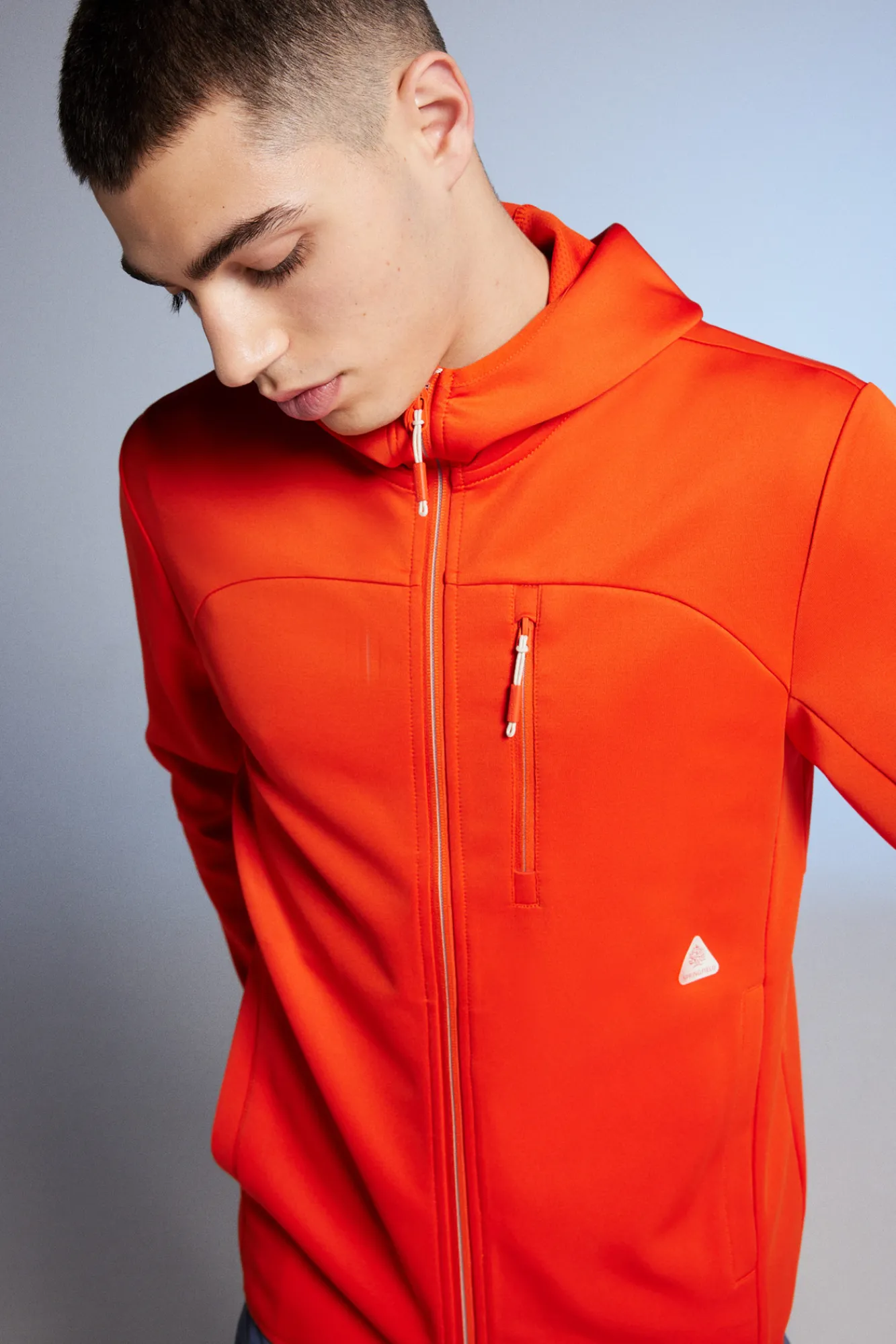 * Chaqueta Tejido Doble Naranja New