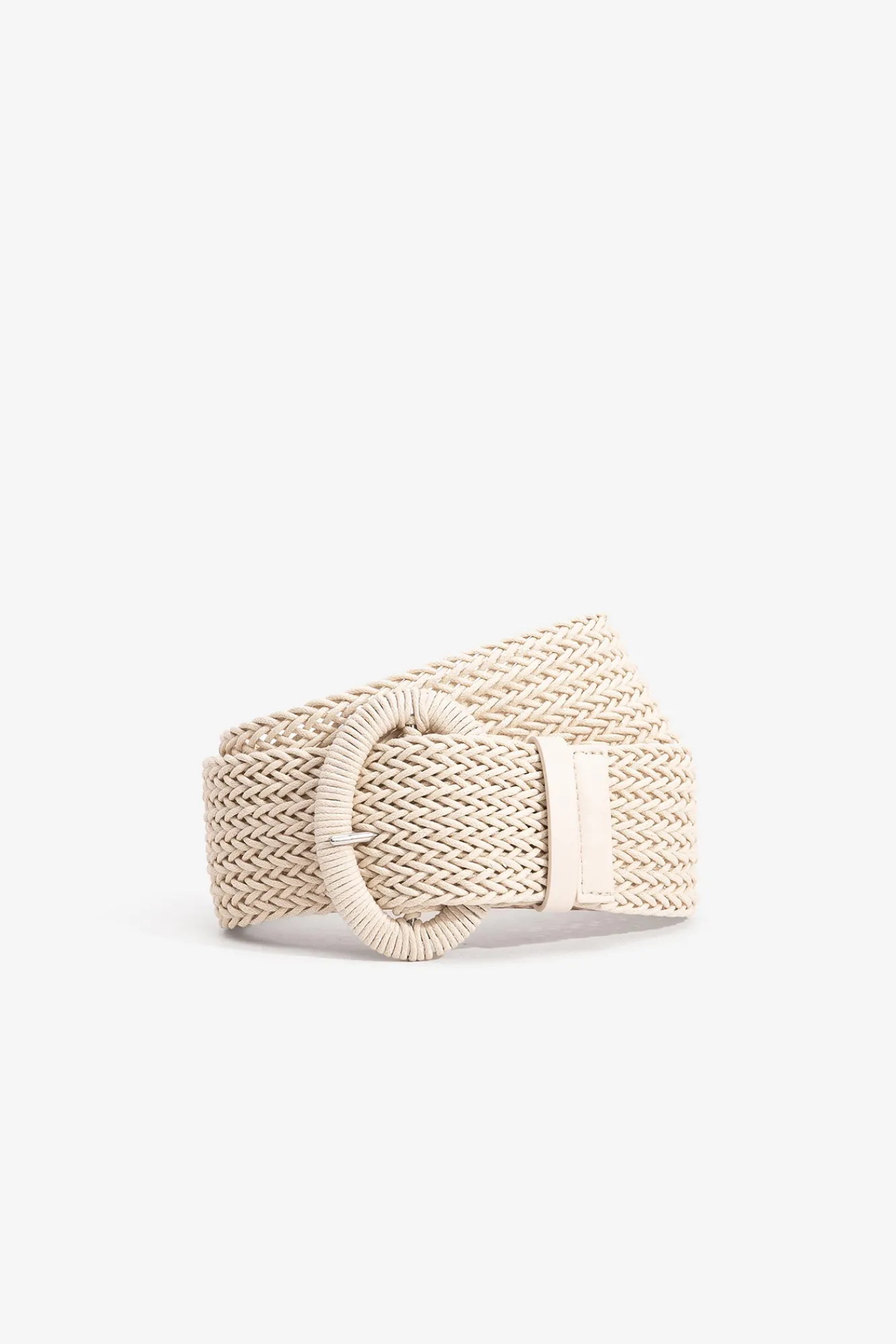 Vilanova Cinturon Ancho Efecto Trenzado Beige Outlet