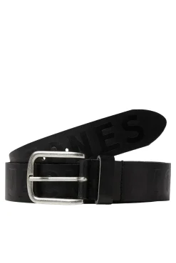 Jack & Jones Cinturon De Piel Negro Sale
