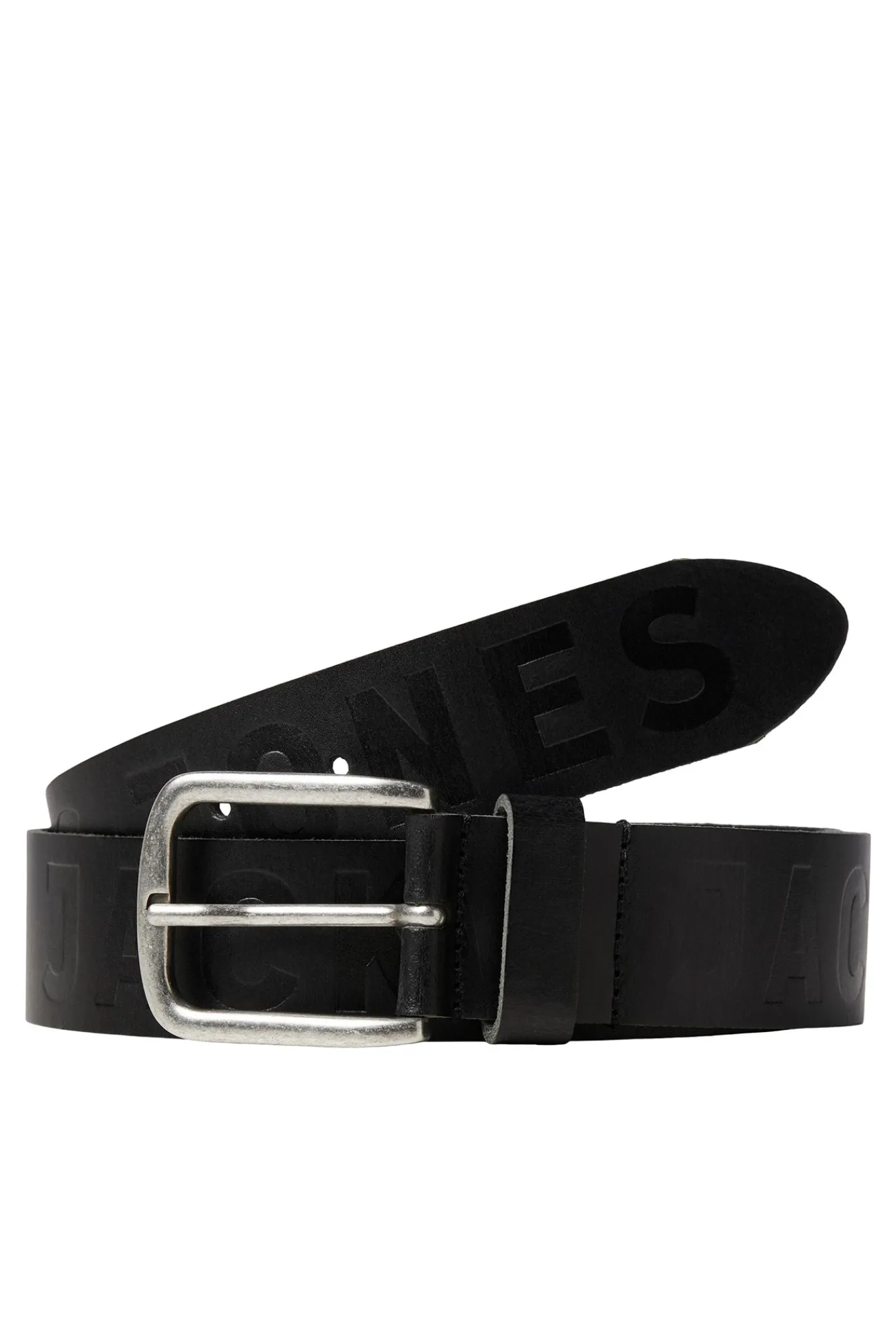 Jack & Jones Cinturon De Piel Negro Sale