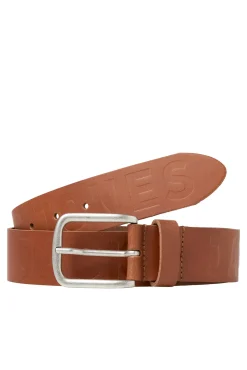 Jack & Jones Cinturon De Piel Tostado