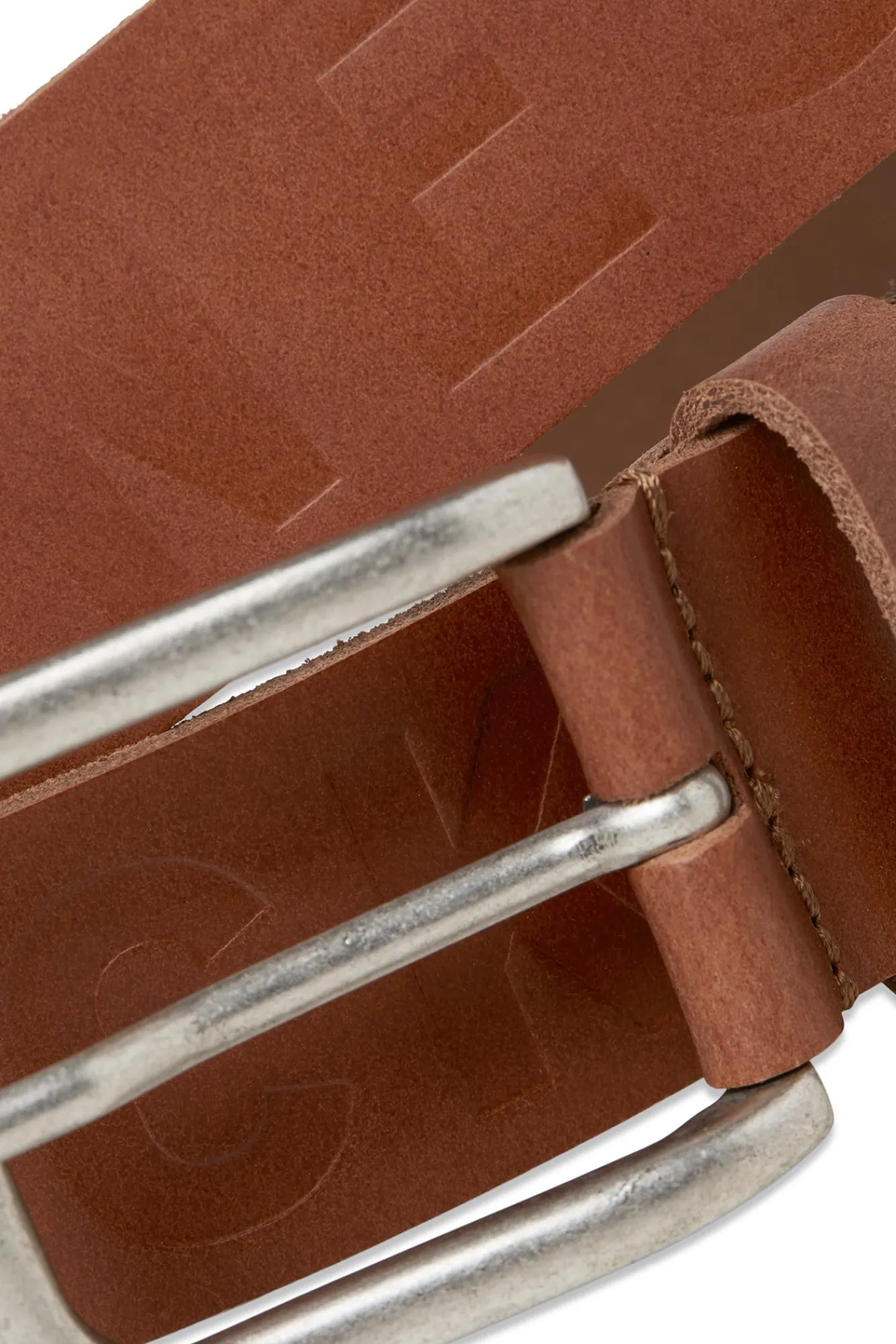 Jack & Jones Cinturon De Piel Tostado