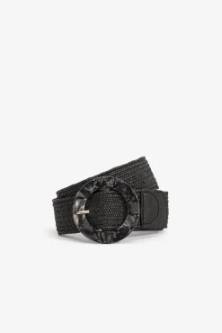 Tiffosi Cinturon Efecto Paja Hilda Negro Hot