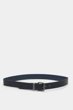 * Cinturon Efecto Piel Basico Azul Oscuro Sale