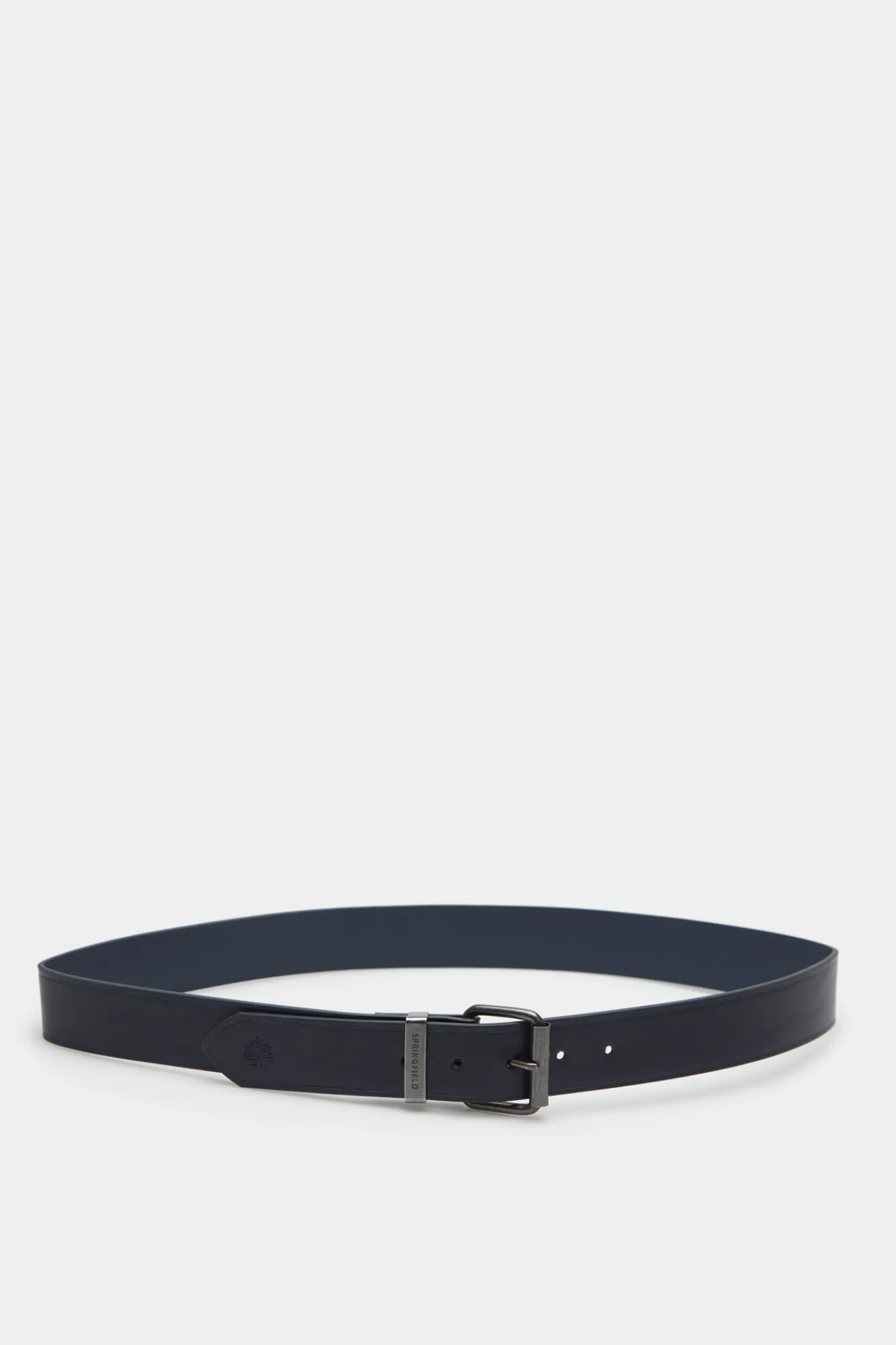 * Cinturon Efecto Piel Basico Azul Oscuro Sale