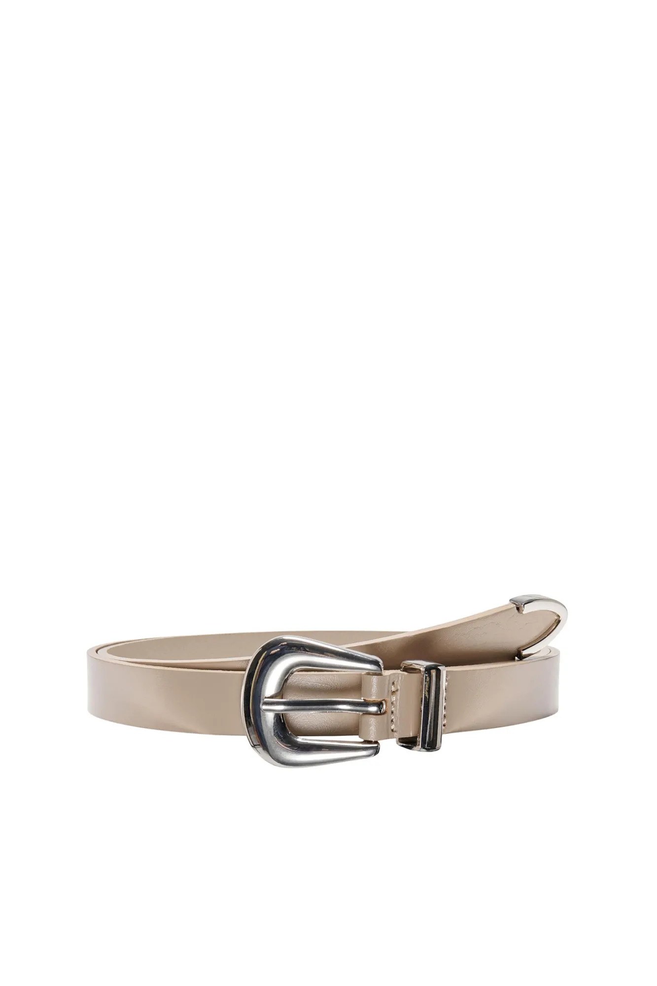 Only Cinturon Hebilla Rectangular Marron Medio Clearance