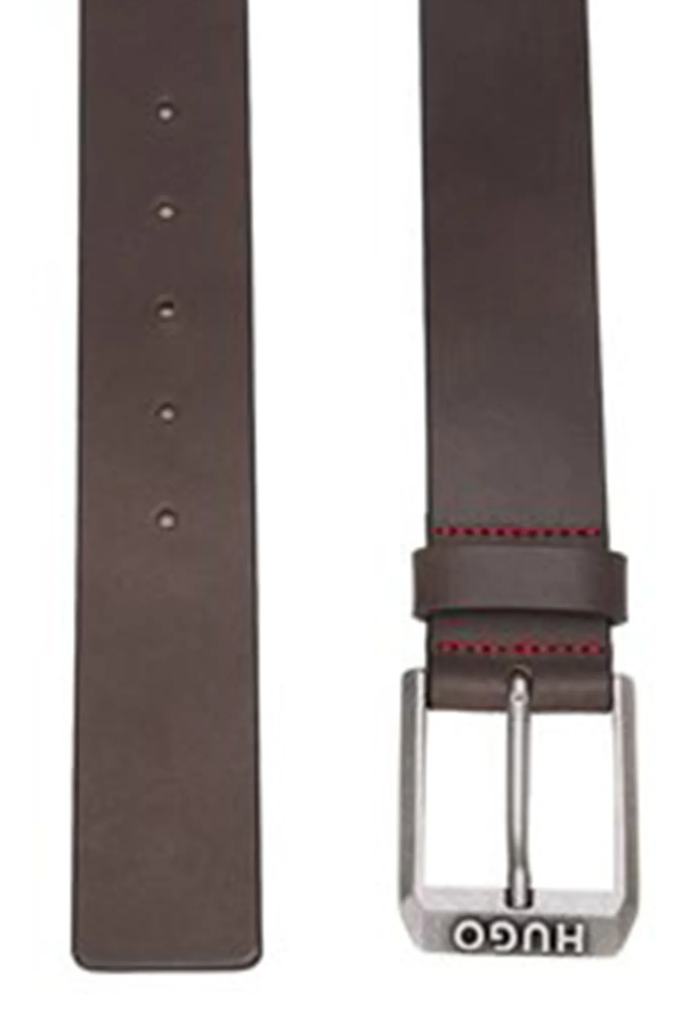 HUGO Cinturon Piel Marron Oscuro Online