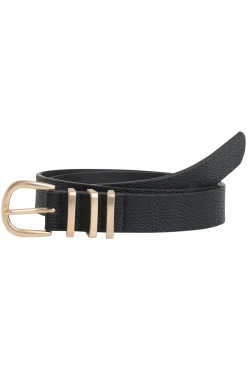 Pieces Cinturon Polipiel Hebilla Ovalada Negro Discount