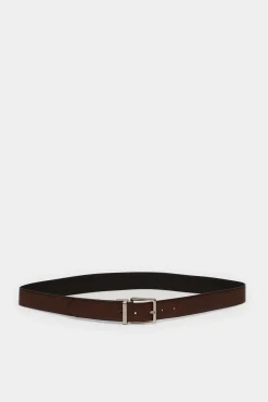 * Cinturon Reversible Microperforado Negro Clearance