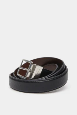 * Cinturon Smart Efecto Piel Reversible Negro Best