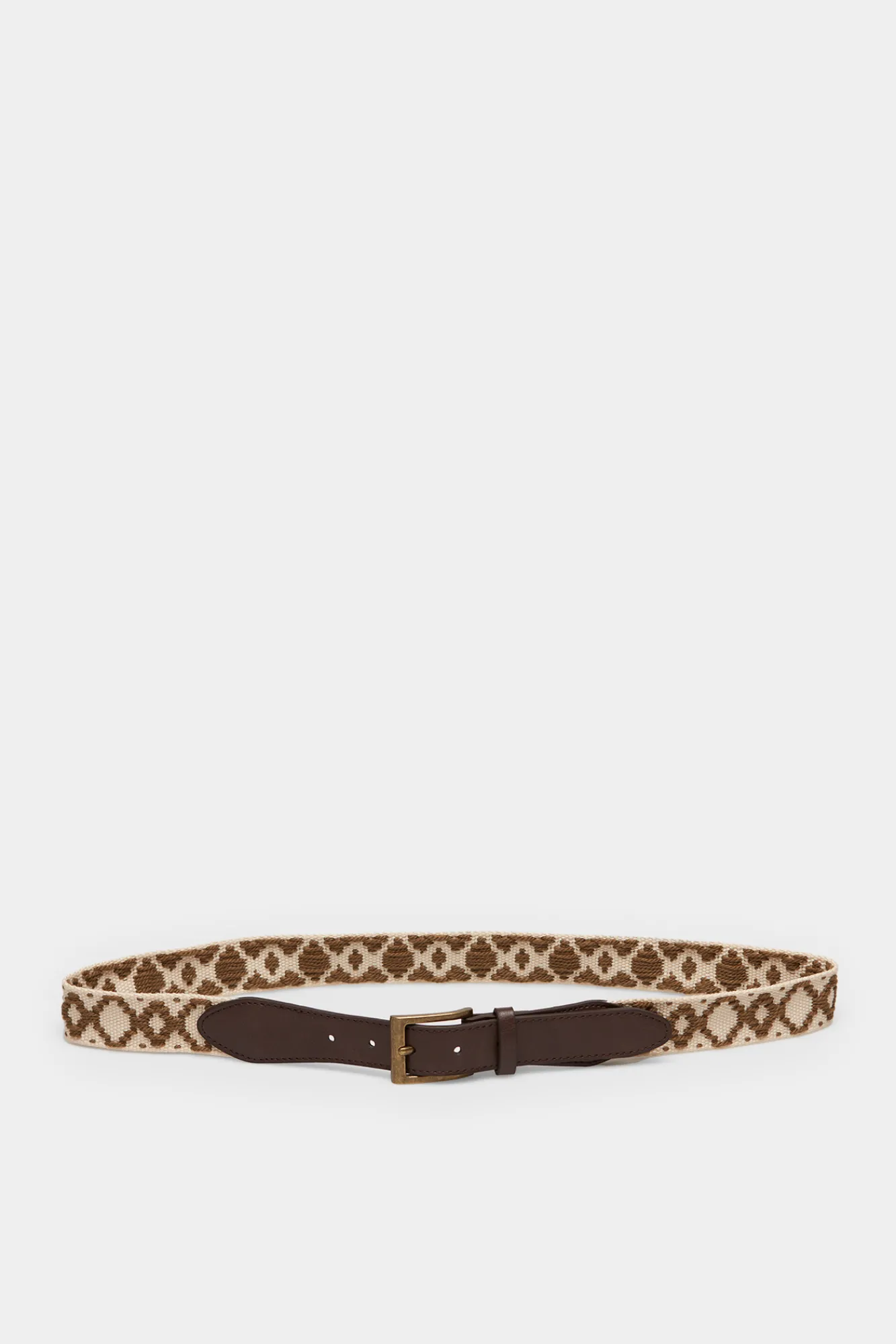 * Cinturon Tejido Rustico Marron Outlet