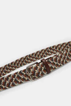* Cinturon Trenzada Multicolor Marron Oscuro