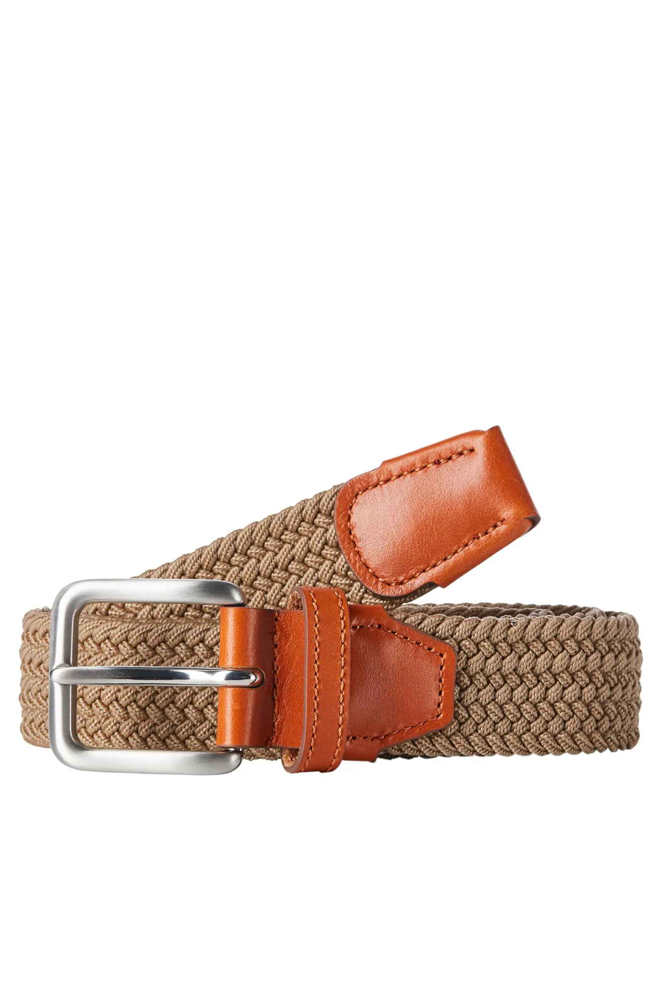 Jack & Jones Cinturon Trenzado Marron Medio Discount