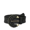 Only Cinturon Trenzado Con Hebilla Redonda Negro Sale