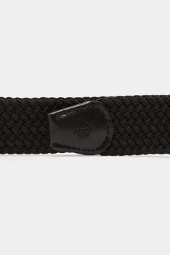 * Cinturon Trenzado Monocolor Negro Outlet