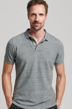 Superdry Classic Pique Polo Gris Medio New